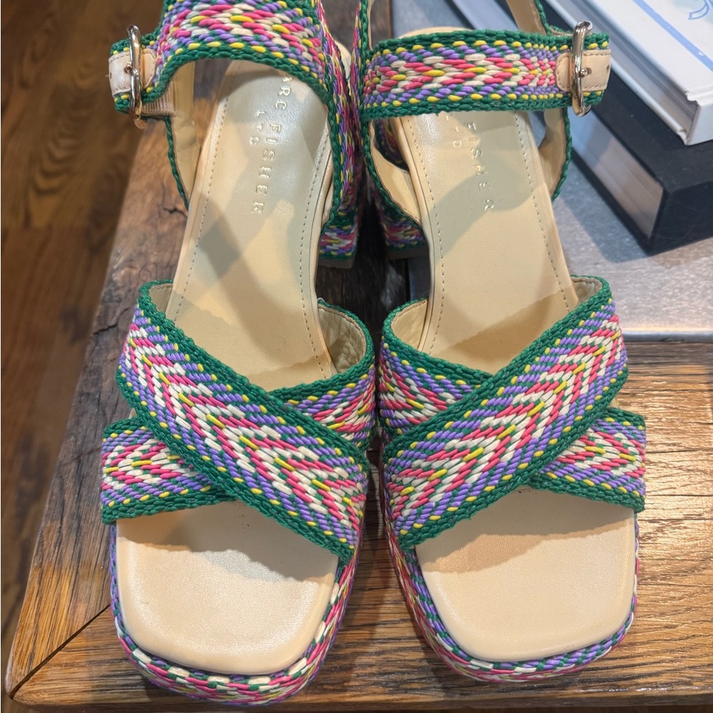 Marc Fischer Colorful Woven Sandals